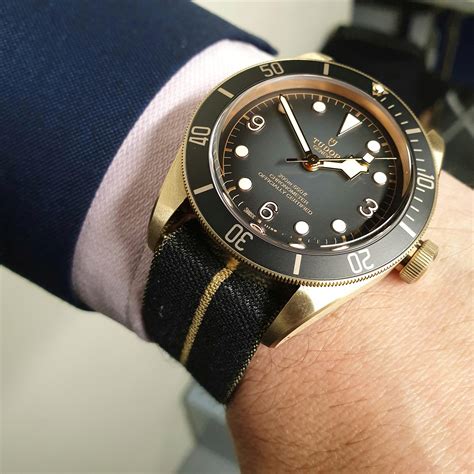 replacement nato strap for the tudor black bay bronze|black bay 58 strap options.